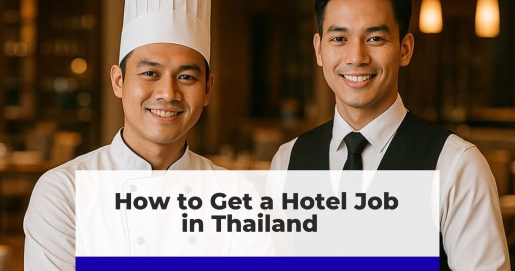 ผู้สมัครงานโรงแรมในประเทศไทยที่กำลังค้นหาตำแหน่งงานด้านการบริการบนแล็ปท็อป